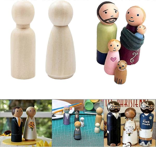 50 stk. træfigurer til gør-det-selv malerhåndværk