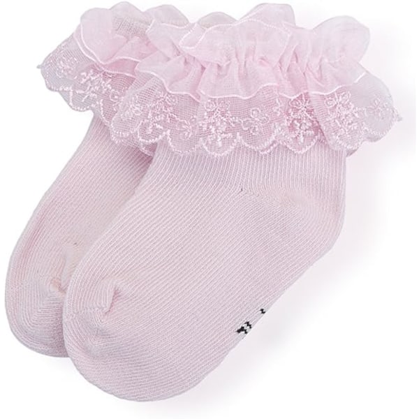 Baby Girls Ruffled Lace Socks Baby Cotton Socks 3 Pack