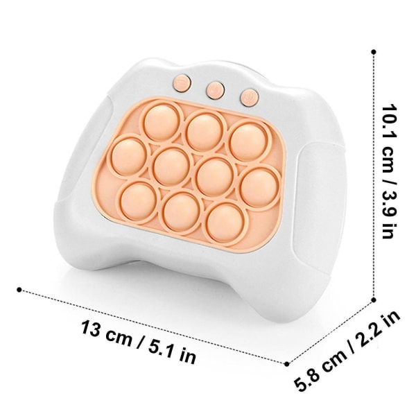 Pop Push It-spillkontroller Bubble Sensory Fidget Toy Electronic Whack Console White