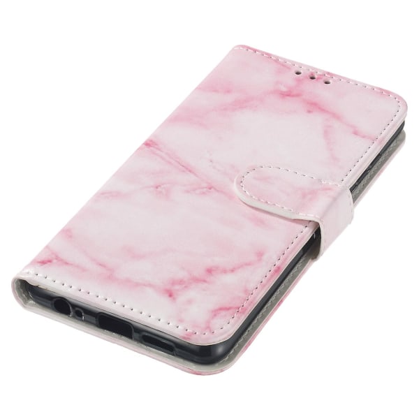 For Samsung Galaxy A35 Lærveske Lommebok Mønster Trykt Folio Telefondeksel Marmor Pink Style C Samsung Galaxy A35 5G