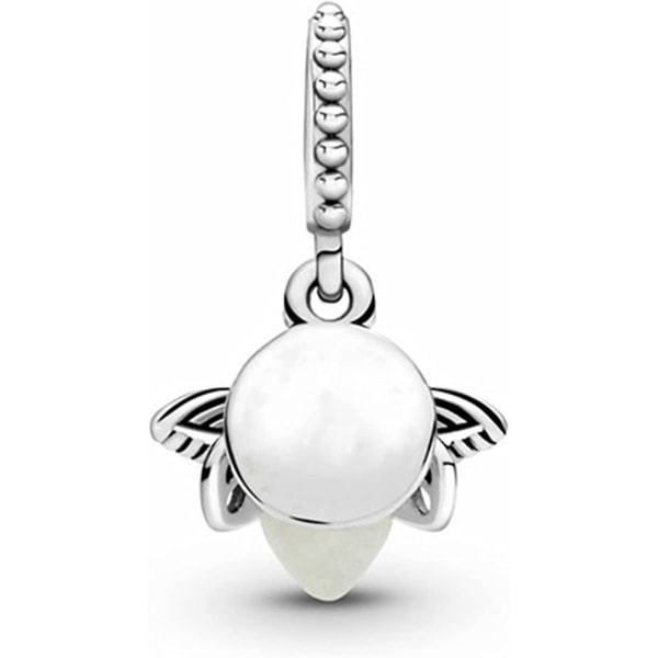 Lysende Firefly Pendant 925 Sterling Sølv Charms Beads-yvan