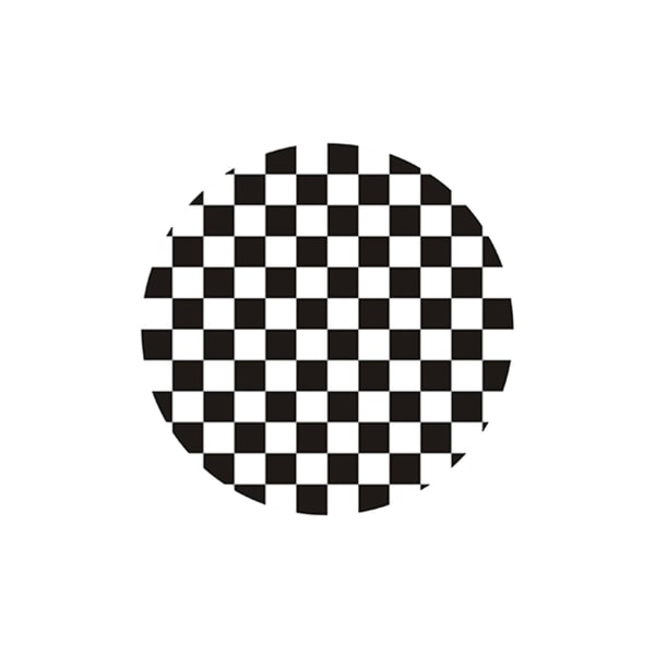 Retro schackbrädeunderlägg Fint utförande Snygg akryl Värmeisolerad bordsskydd Heminredning Black White Round