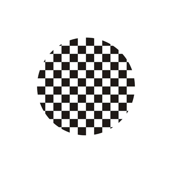 Retro shakkilautanen hieno työstö Tyylikäs akryyli lämpöeristetty pöytäsuoja Kodinsisustus Black White Round