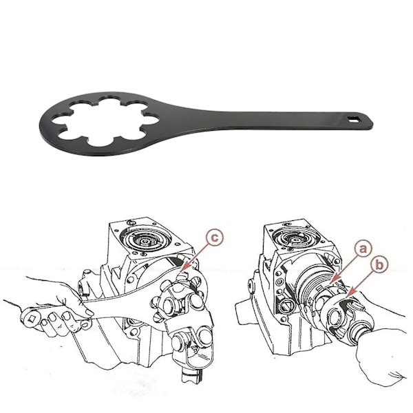 Spannermutter-nøkkelutskifting for Mercruiser Alpha One & Bravo 91-17256, 91-36235, 18-9803 black