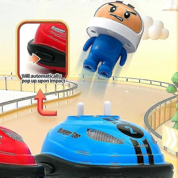 1 Set Speed Bumper Cars Toy Mini Remote Control Ejector Vehicles With Remote Control Blue
