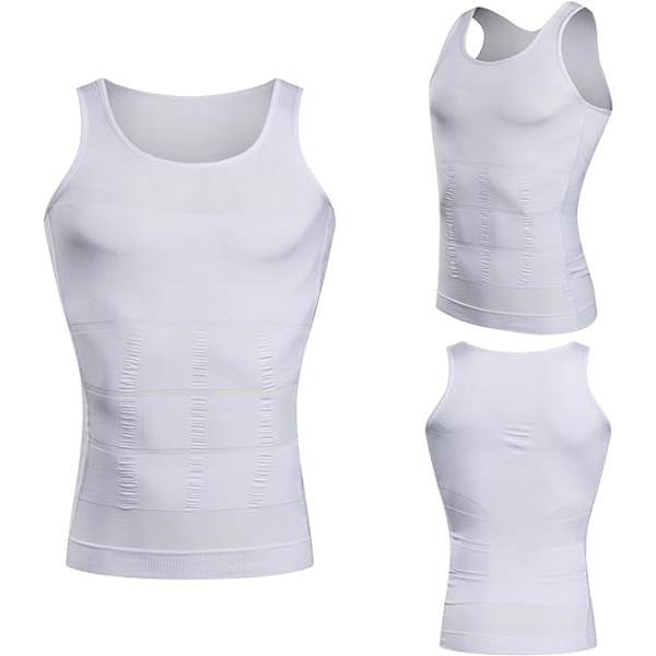 Gynekomasti Tank Top Kompression Döljer Bröst Män Shapewear Moobs Plattar Till Hela Magen Slimmar Midjan och Döljer Kurvor