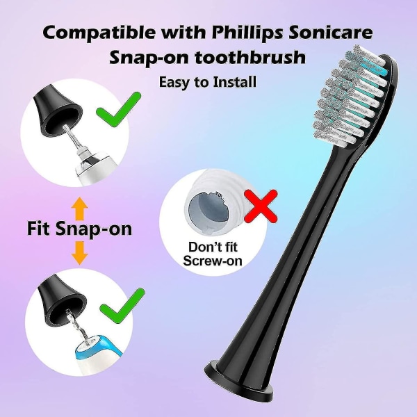 Udskiftning af tandbørstehoved er kompatibel med Philips Sonicare, Hx6015/03, Hx6053/64,8 børstehoved (tredje generation, 2023-version) Hvid