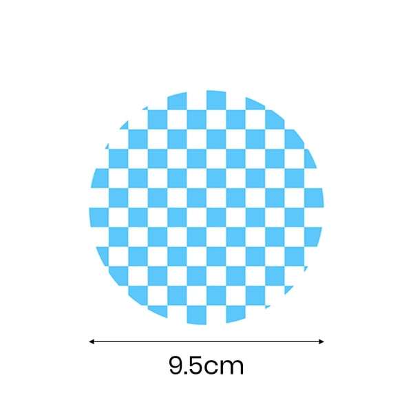 Retro shakkilautanen hieno työstö Tyylikäs akryyli lämpöeristetty pöytäsuoja Kodinsisustus Blue White Round