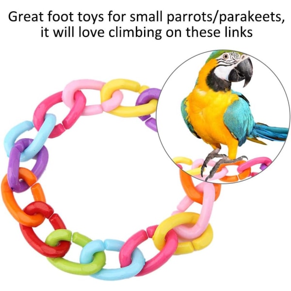Zerodis 100 st flerfärgade plastringar, med C-klämmor krokar för barnvagn,  plast, barn, leksak, fågel, papegoja d483 | Fyndiq
