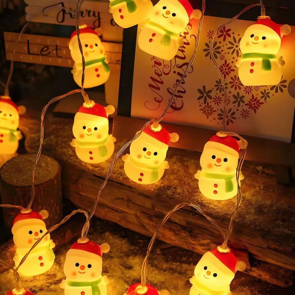 Jul-LED-ljusslinga, 6 meter, 40 lysdioder - USB-version - Alltid på