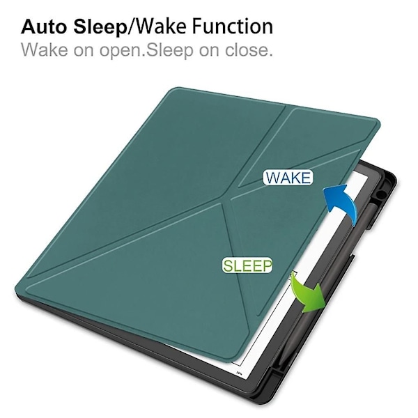 Magnetiskt PU-läderfodral för Kindle Scribe 2022 10,2 tum E-läsare Dark green