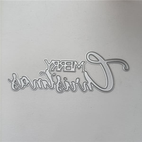 God jul bokstav metall skjæredør DIY Scrapbooking Embossing Stencil
