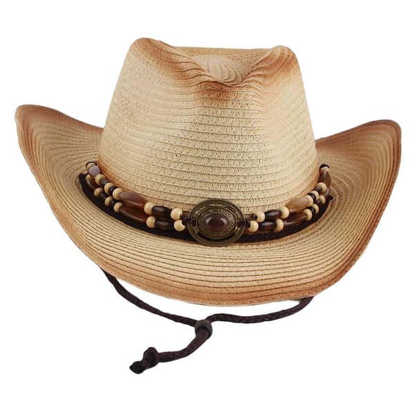 Western Cowboyhat, Strandhat, Solhat til Udendørsbrug Beige