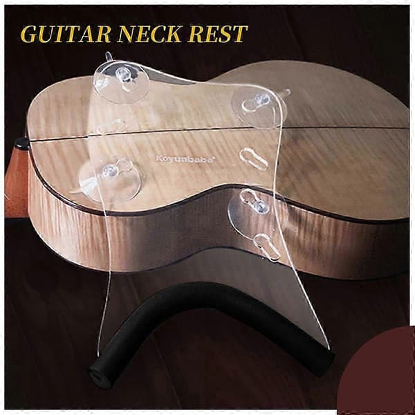 Gitarrhalsstöd Rygg Sugkopp Strömlinjeformad Gitarr Transparent