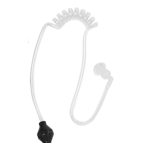 Enkeltside-øretelefon In-ear Stereo-ørepropper Hodetelefoner Støyisolerende ørepropper med mikrofonfjærspole R black