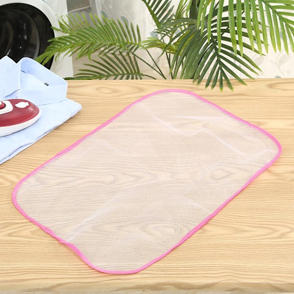 Ironing Mat Iron On Heat Protective Pressing Pad Cloth Polyester for Home LaundryDark Pink 40x90cm/15.75x35.43in