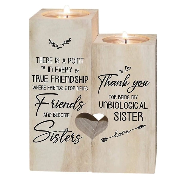 Kaksipuolinen printed kynttilänjalka - paras ystävä kynttilä Paras ystävä syntymäpäivälahja joululahja as shown
