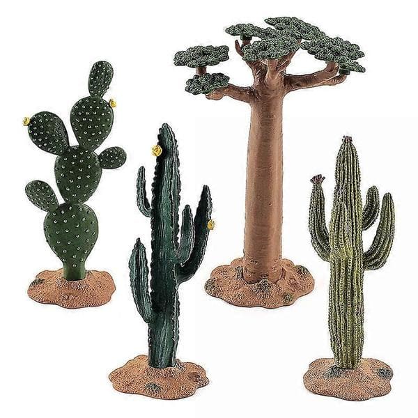 Simulerad Grön Plantering Kaktusträd Tropiskt Träd Statisk Dekor