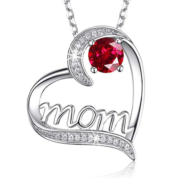 Vedhæng halskæde hult hjerte brev smykker Udsøgt lys glans halskæde til mors dag Red