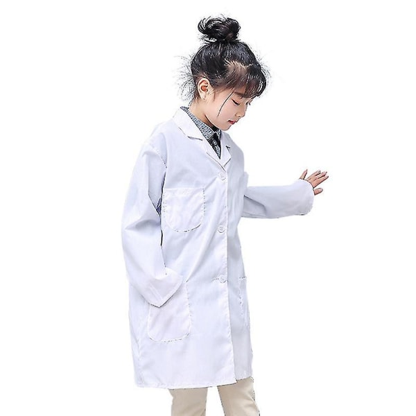 1 Stk Børnesygeplejerske Læge Hvid Lab Coat Uniform Top Performance Costume Medical THICK XL