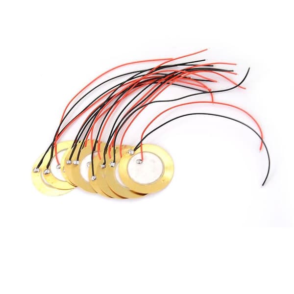 10 st 27mm Ljudsensor Trigger Trumskiva + Tråd Koppar Piezoelement Multicolor