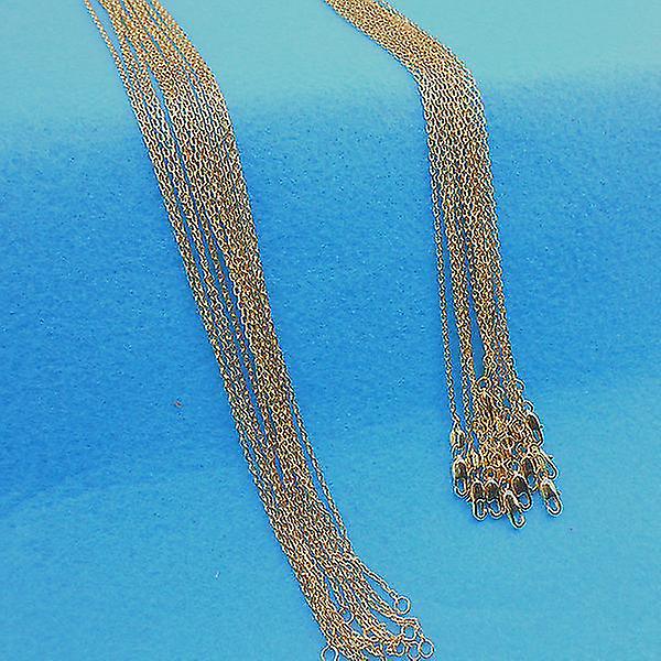 Grossist 5 st gör själv smycken 18k guldfyllda Singapore kedjor Halsband Rea
