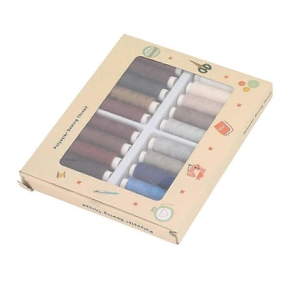 20 farver polyester sytrådssæt, 100m DIY spoler til multifunktionel brug colors dark set 20