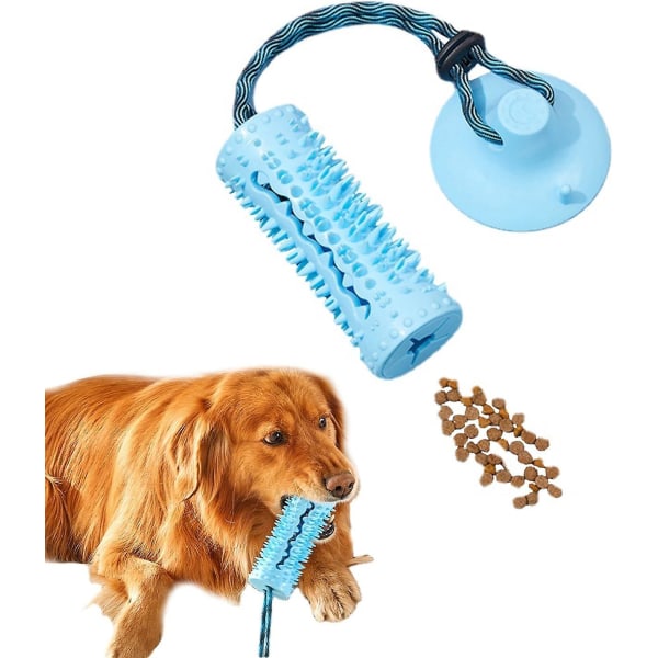 Koiran köysipallo interaktiivinen köydenvetolelu, koiran köysilelu imukupilla, koiran purulelut aggressiivisille pureskelijoille, ruoanjakelupallolelut Blue