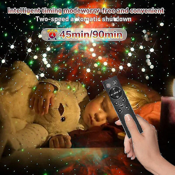 Astronaut Galaxy Projektor Stjernehimmel Natlys, Astronaut Stjerneprojektor Med Nebula, Timer Og Fjernbetjening, Stjernelampe Til Soveværelse Og Loft
