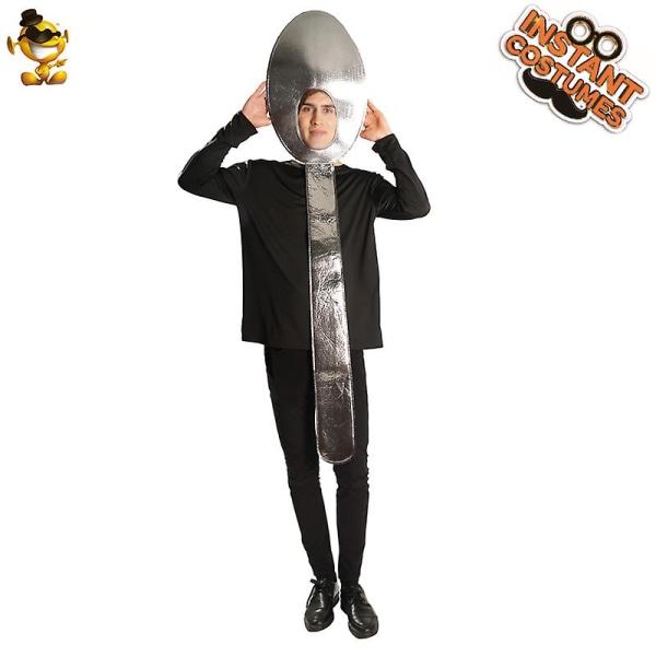 Unisex vuxen sked Soup Gaffel Tunika Kostym Roliga Par Köksredskap Kostymer Halloween Cosplay Adult Lover Party Jumpsuit Ladle