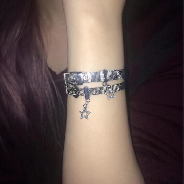 Harajuku Stål Stjerne Charm Armbånd til Kvinder Punk Armbånd Håndsmykker