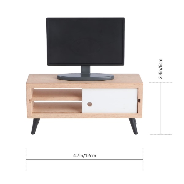 1 settiä DIY-TV-koristetta TV-kaapilla, minikokoinen kodinkonekoriste, tyylikäs valokuvausrekvisiitta