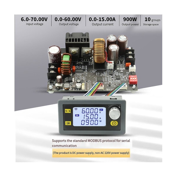 900w DC CNC Antihypertensiv Boost Konverter 6-70v Justerbar Strømforsyning Indgang Konstant Spænding S