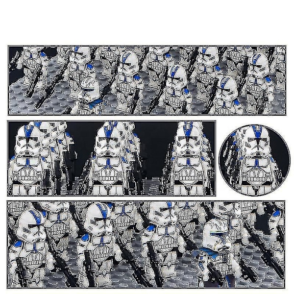 501st Legion Clone Trooper Army Sæt Mini Captain Rex Jesse Og Echo Star Captain Rex 501st Clone Trooper Wars Figurer Klodser
