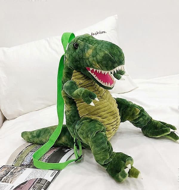 Ryggsekk For Gutter Figurdinosaur Grønn (d063)
