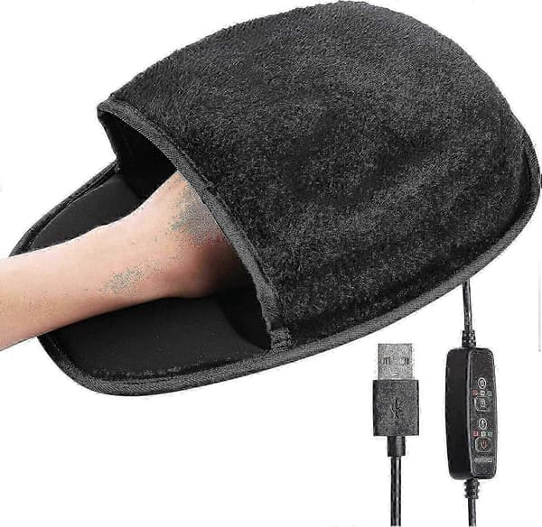 USB-opvarmet musemåtte håndvarmer - 3 temperaturer - Controller inkluderet Black