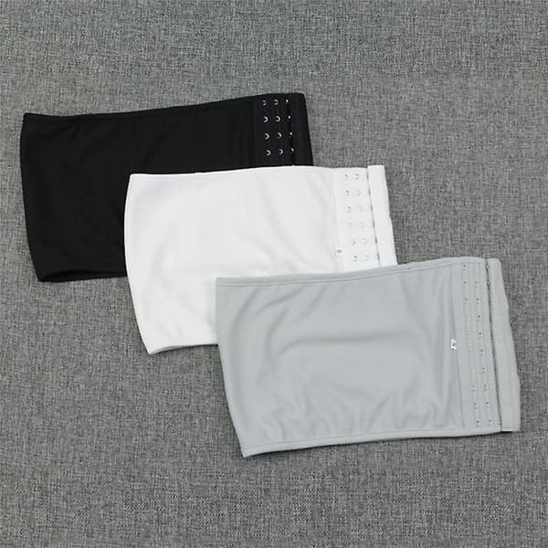 Breathable Strapless Brystbinder for Kvinner - Trans Cosplay Ny White M
