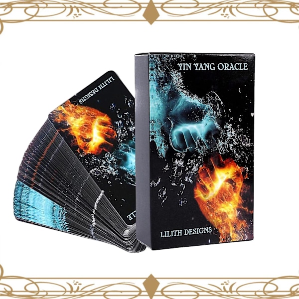 Oracle-kort Yin-Yang Tarot-dekk Spirituelt Fysisk Planetarisk Dyrekrets Elementer