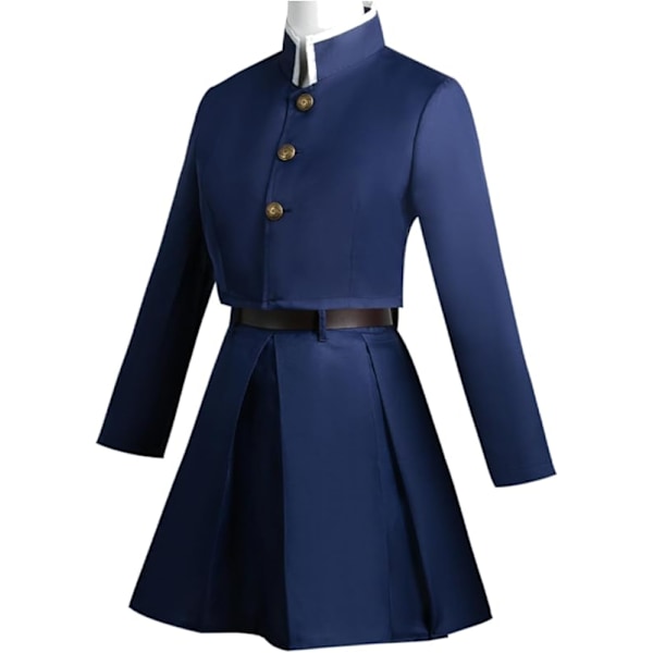 Anime Nobara Kugisaki Cosplay Kostyme, Zenin Maki Uniform Skjørt Frakk Uniform Kostyme Sett Karneval Fest Antrekk Black XL