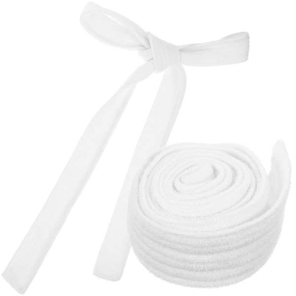 2pcs Robe Belts Replacement Waist Belt Hotel Bathrobe Belt Replacement Bathrobe Belt White 170.00X4.00X0.50CM