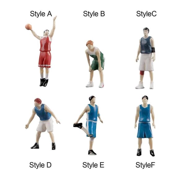 Basketballspiller Dukke Simulation Miniature Legetøj til Rollespil Style A optional