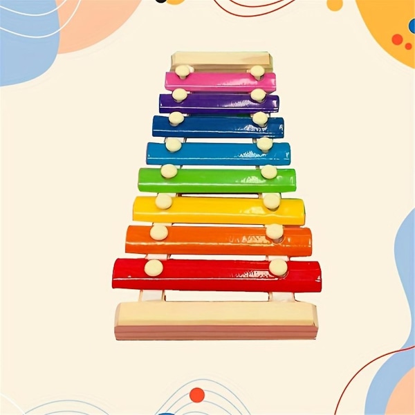 Ksylofoni Rainbow Color Musikaalilelu Rummut Lyömäsoittimet Puisilla nuijailla Esiopetus Lelut Lapsille Lahjat
