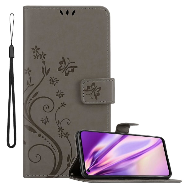 Oppo FIND X3 LITE Mobilfodral Väska Etui - med blommönster och stativfunktion och kortfack FLORAL DARK LILA FIND X3 LITE