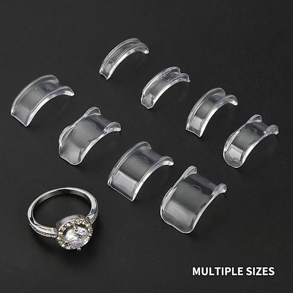 Ringstorleksjusterare, 8-pack Transparent