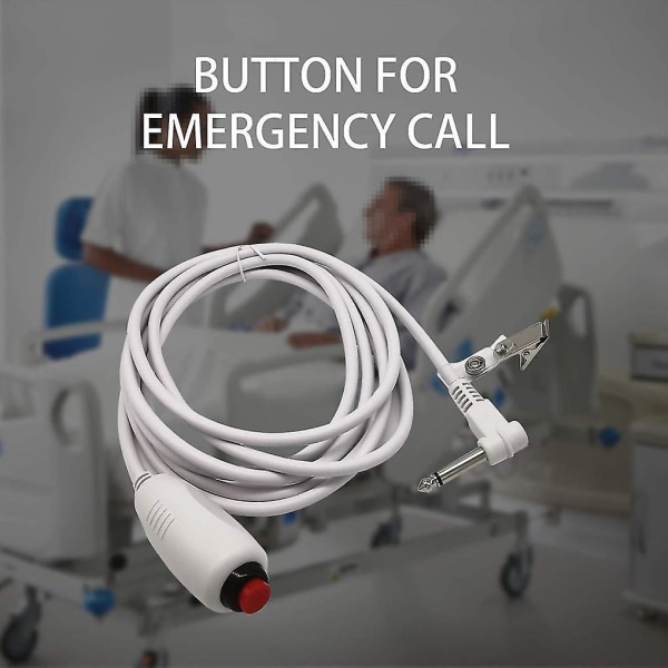 Nurse Call Kabel 6,35 mm linje Nurse Call Device Nødanropskabel med trykknappbryter
