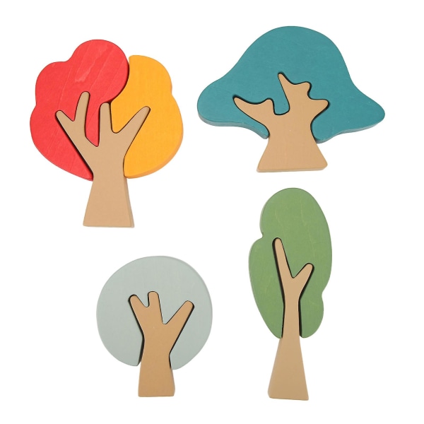 9 stk trætrælegetøj søde små levende farver hænder på evne træstablingsblokke til børn Uddannelsesdekoration