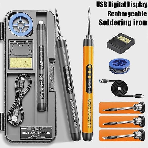 USB-loddebolt med LED-spotlight for nybegynnere Orange C210 Round Head