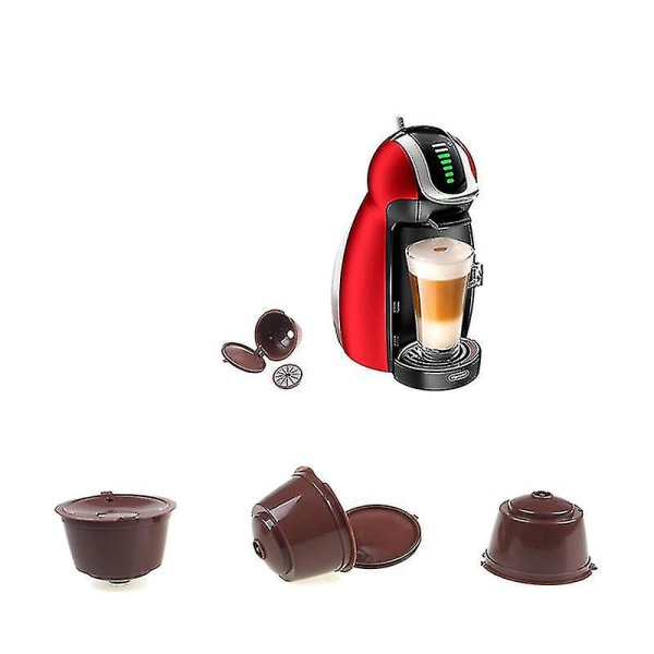 Täytettävä Dolce Gusto -kapseli Uudelleenkäytettävät suodatin kahvikupit Brown