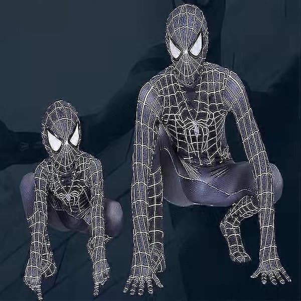 Spindelmannen Kostym Barn Black spiderman 120