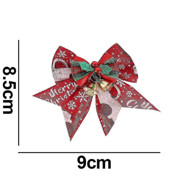 8pcs Christmas Bow Decoration For Gift Packaging(style 2) Bd